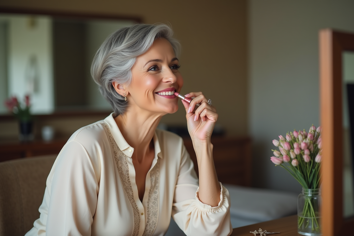 Choix du rouge à lèvres idéal pour les femmes de 60 ans