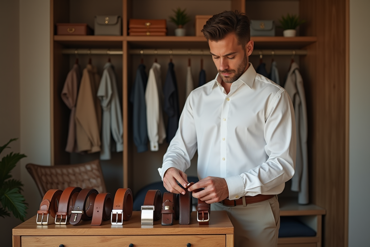 Nombre idéal de ceintures pour une garde-robe masculine complète