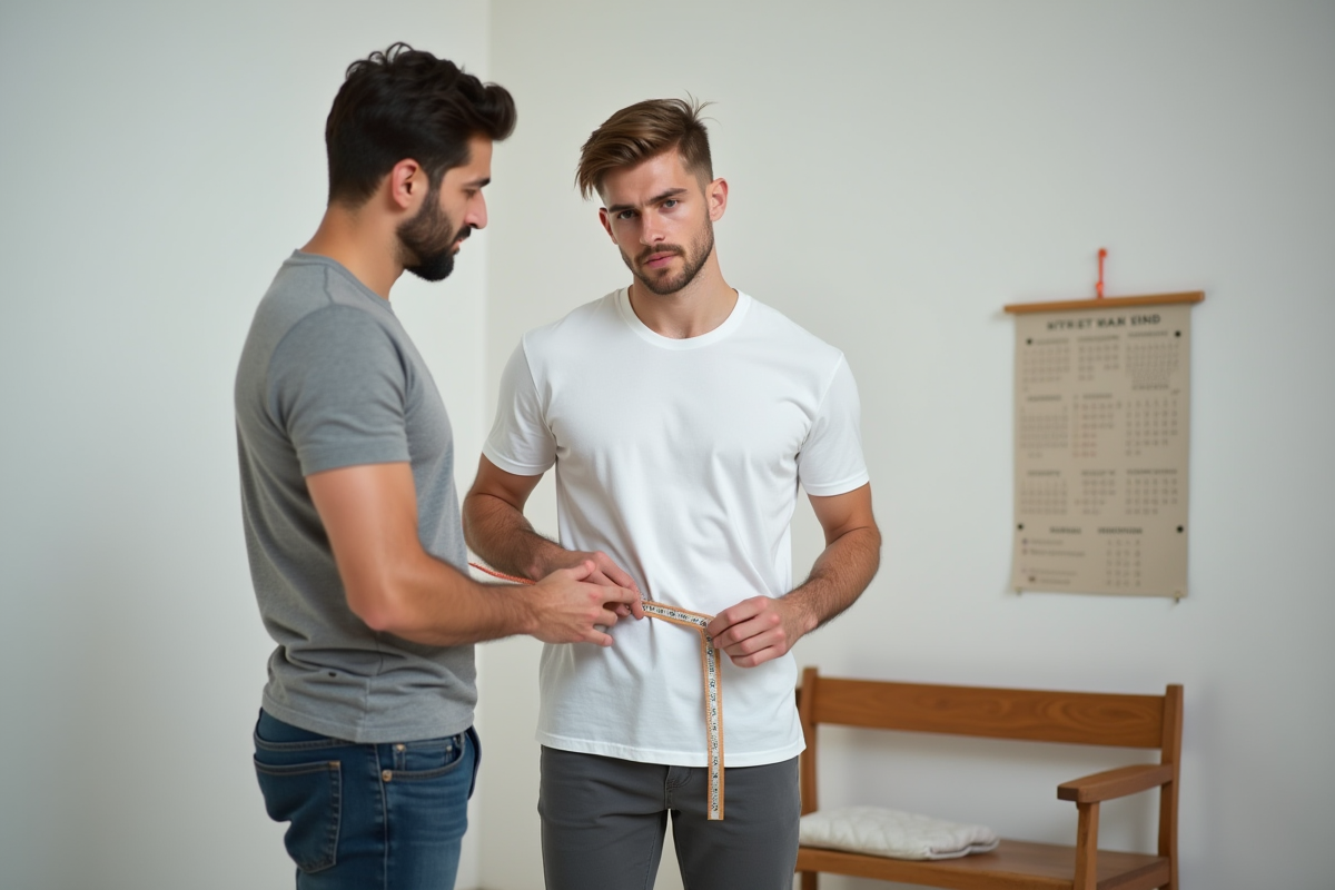 Jeune homme en studio en train d